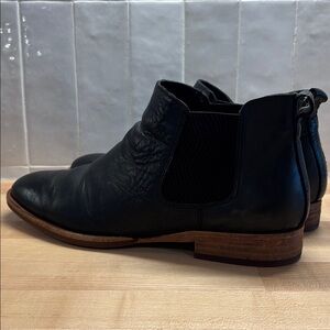 Black Leather Ankle Boots Kirk Ease